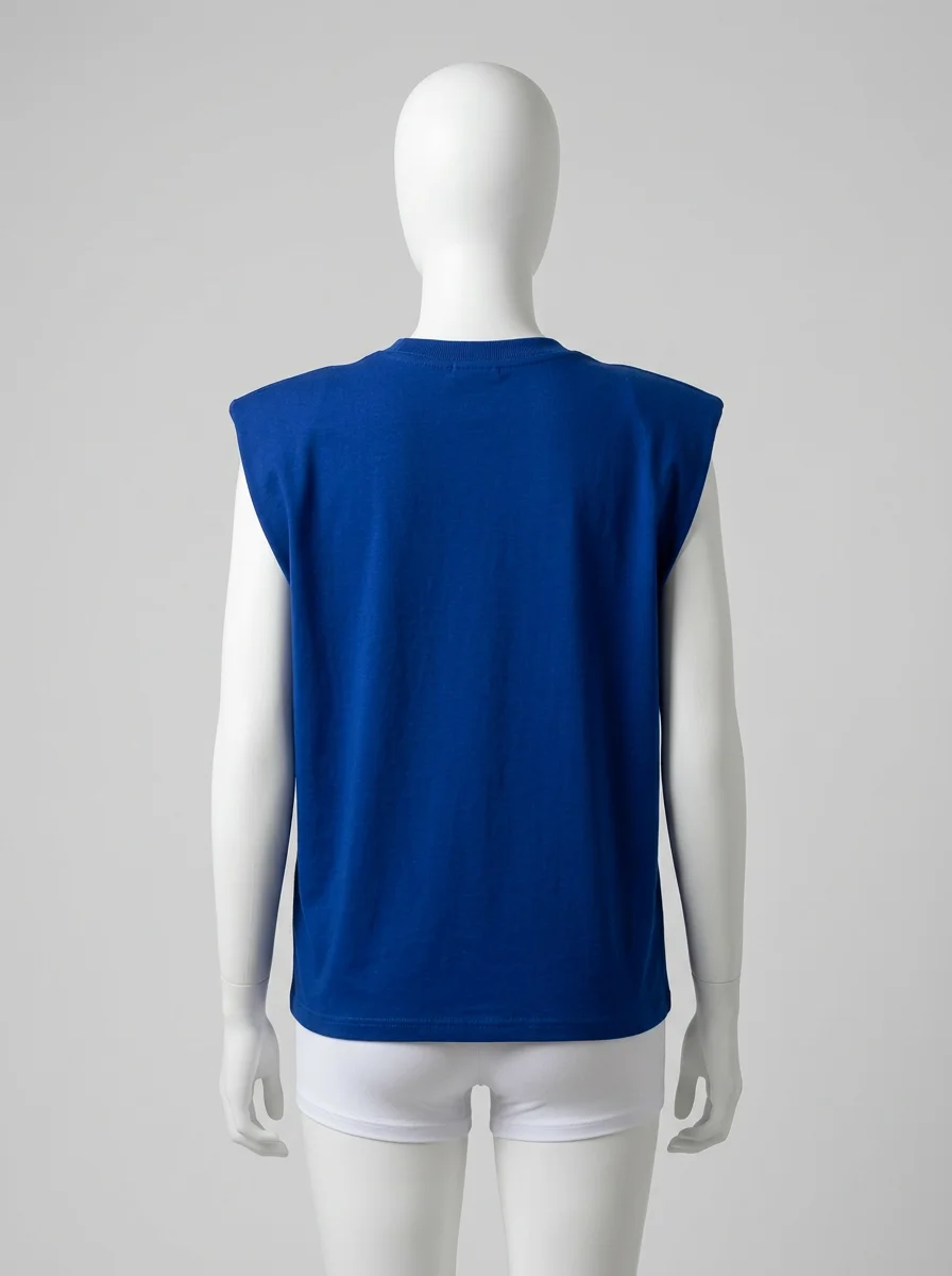 T shirt sans manche col rond plein air ample femme - Vue 3 - T shirt sans manche