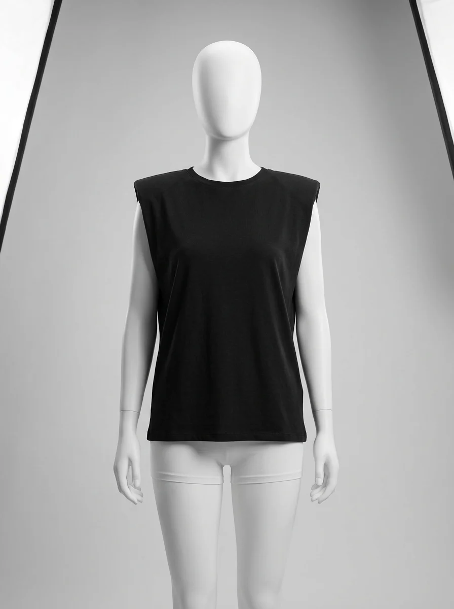 T shirt sans manche col rond plein air ample femme - Vue 9 - T shirt sans manche