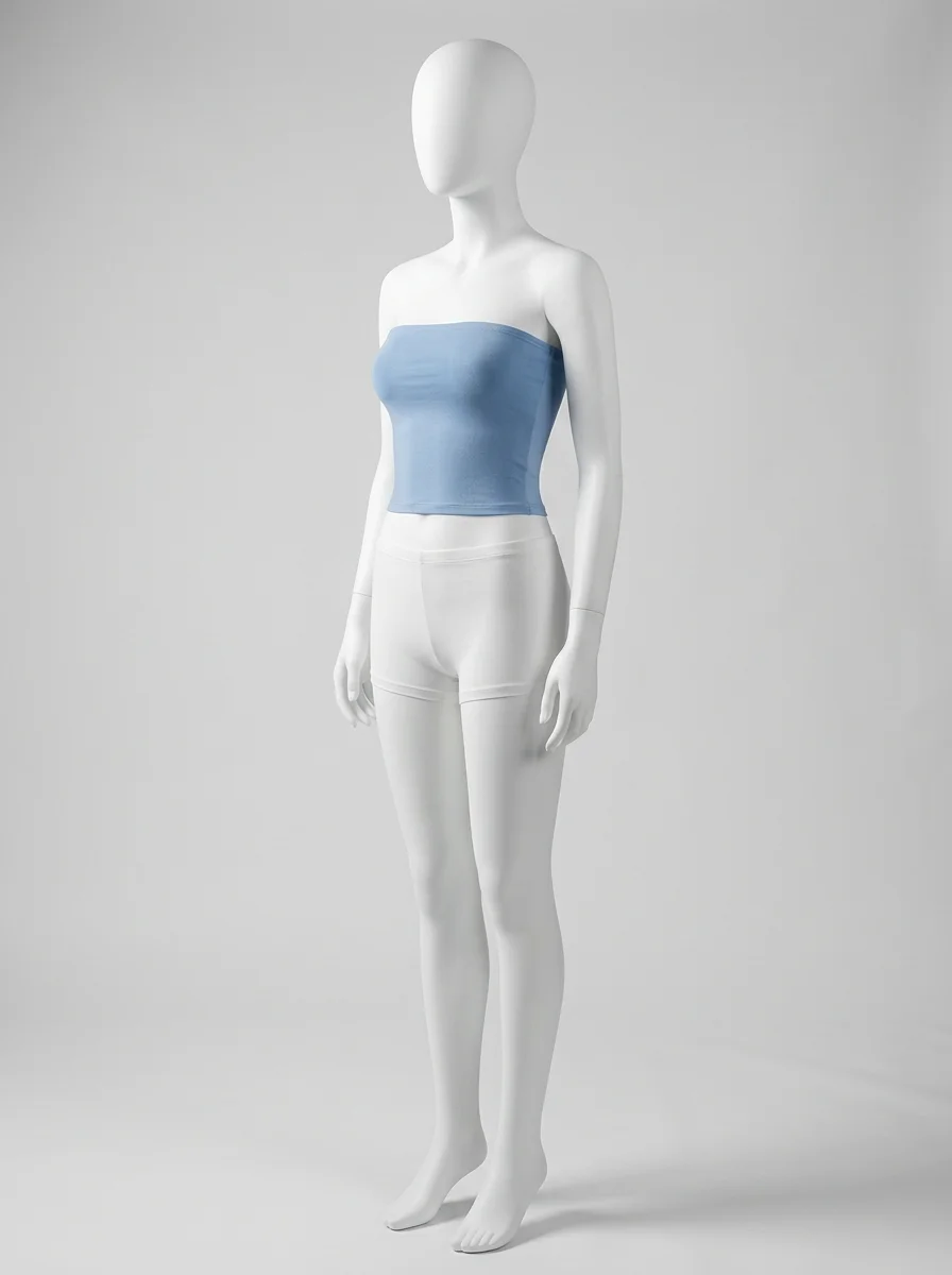 T shirt sans manche coton extensible bustier clubwear femme - Vue 3 - T shirt sans manche