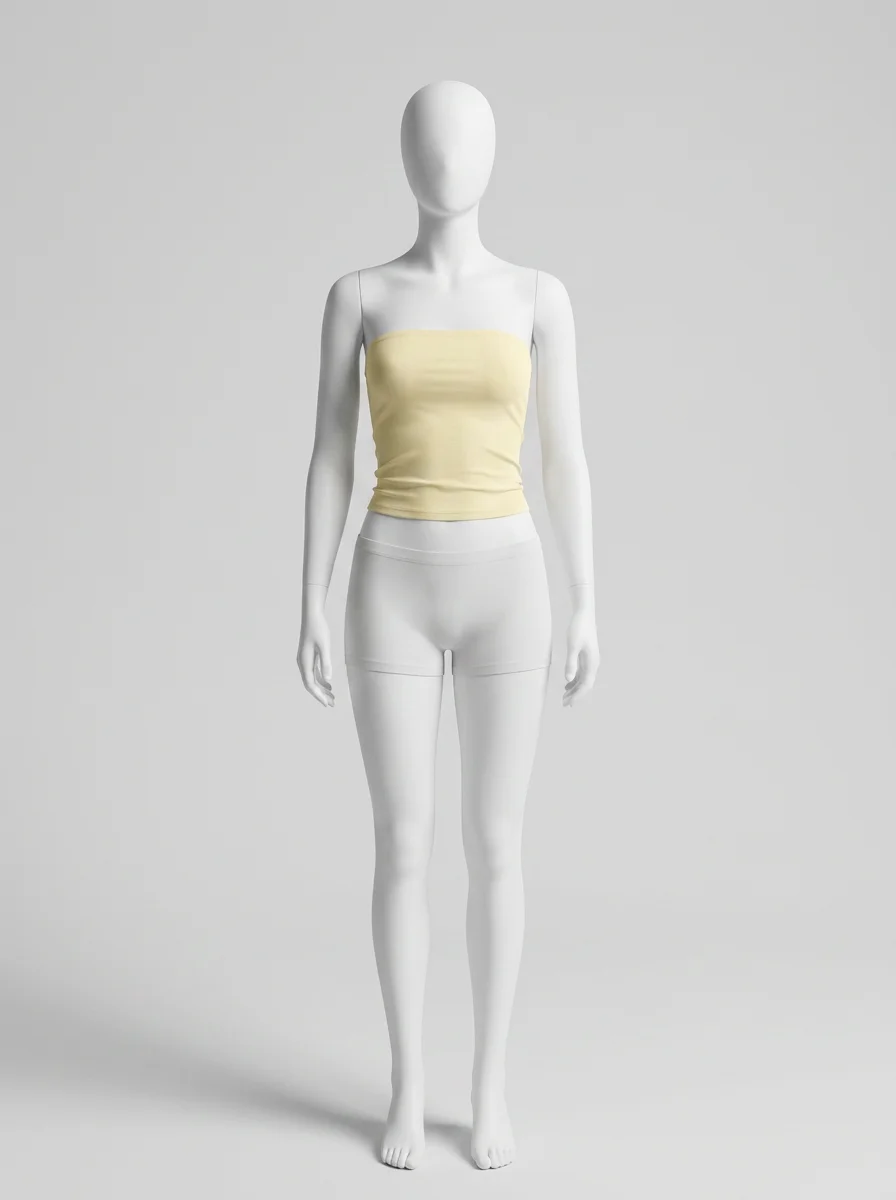 T shirt sans manche coton extensible bustier clubwear femme - Vue 8 - T shirt sans manche