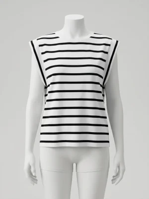 T shirt sans manche coton femme décontracté ample - Vue 1 - T shirt sans manche