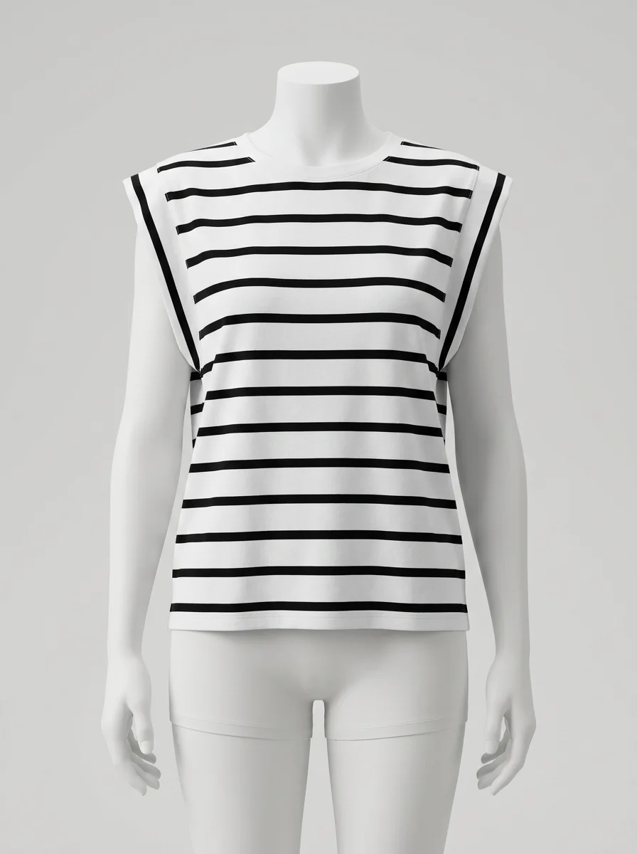 T shirt sans manche coton femme décontracté ample - Vue 1 - T shirt sans manche