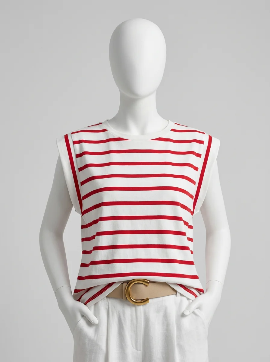 T shirt sans manche coton femme décontracté ample - Vue 10 - T shirt sans manche