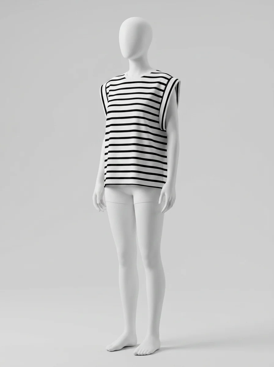 T shirt sans manche coton femme décontracté ample - Vue 2 - T shirt sans manche