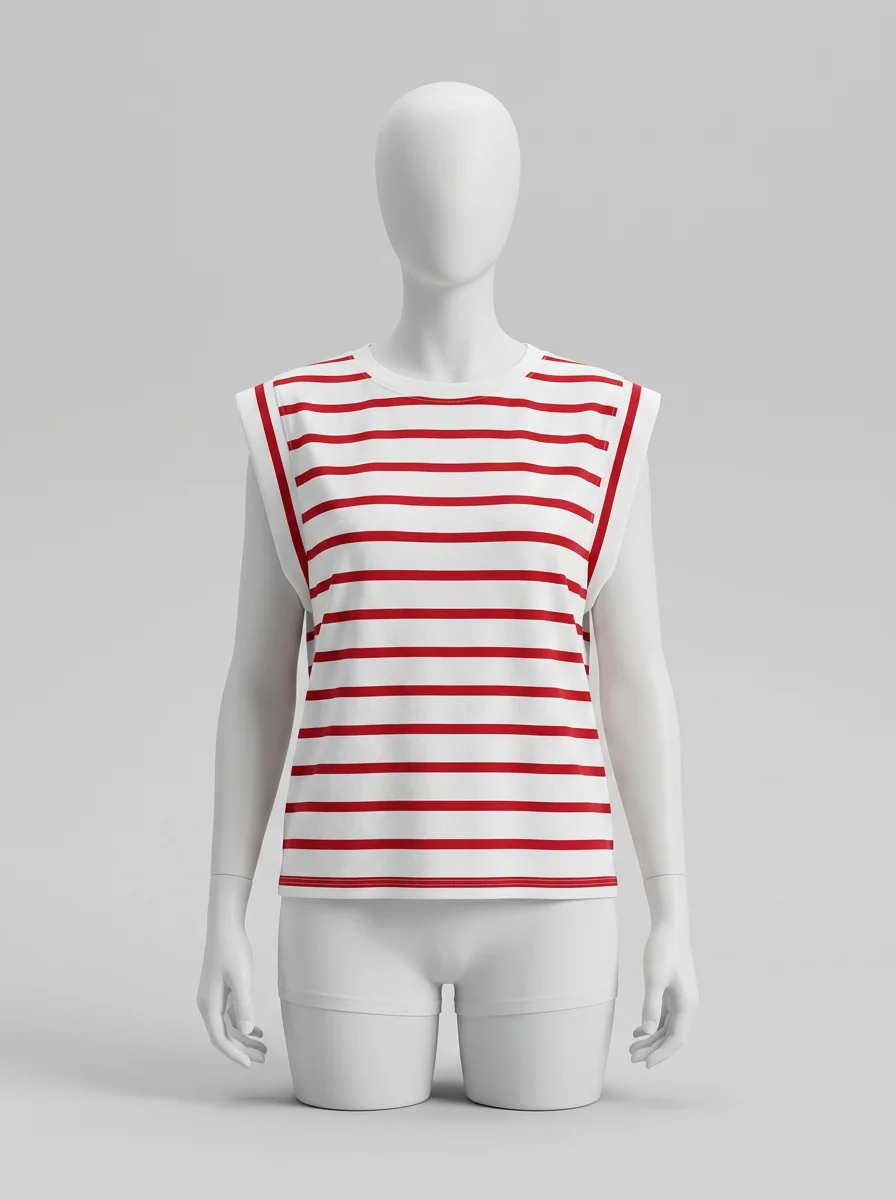 T shirt sans manche coton femme décontracté ample - Vue 5 - T shirt sans manche