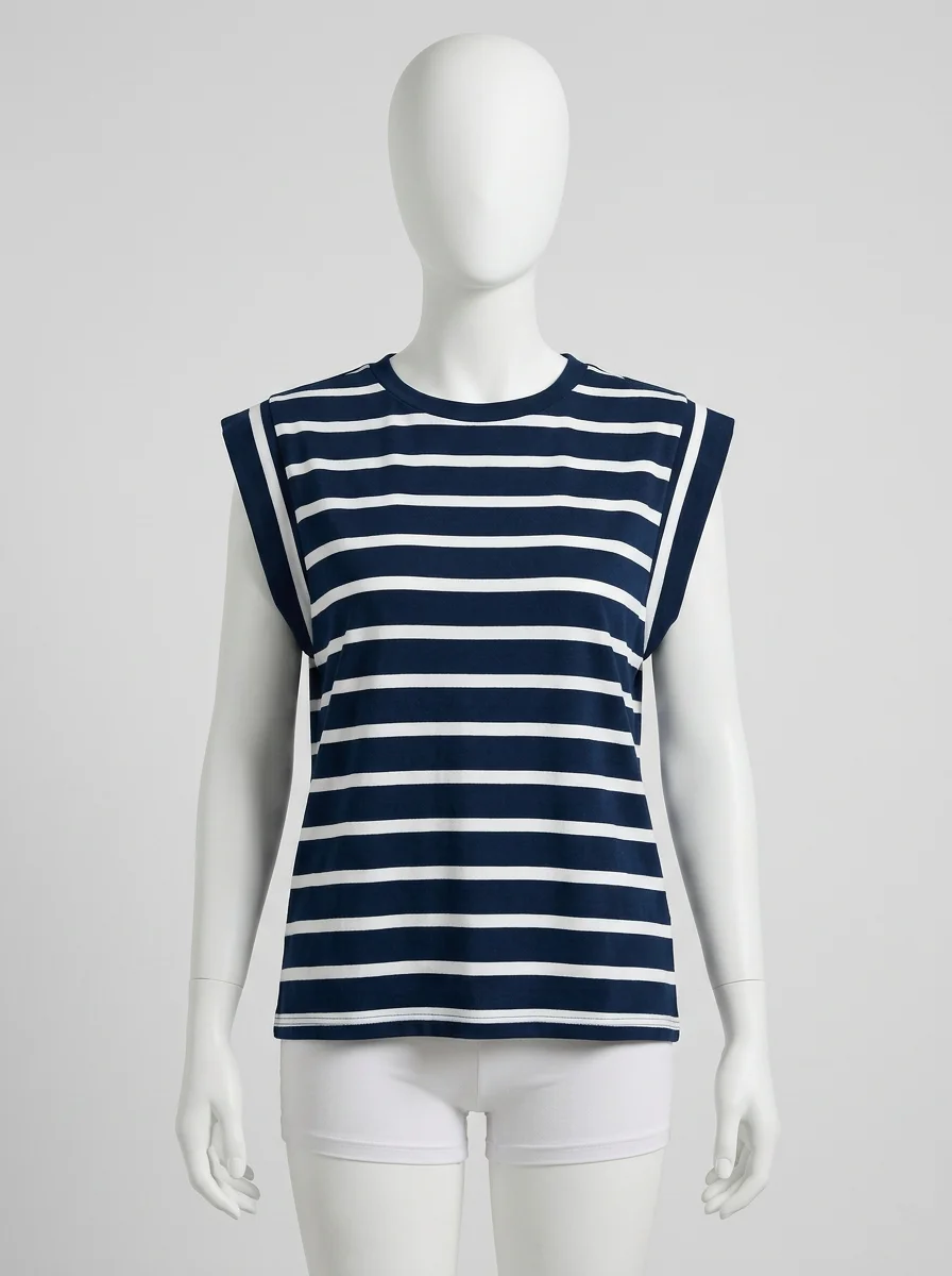 T shirt sans manche coton femme décontracté ample - Vue 6 - T shirt sans manche