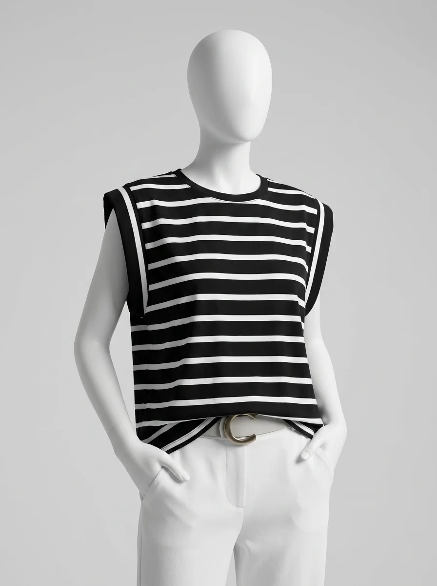 T shirt sans manche coton femme décontracté ample - Vue 7 - T shirt sans manche