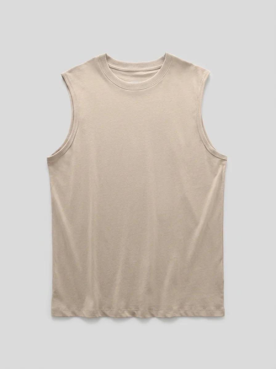 T shirt sans manche coton fitness décontracté unisexe - Vue 5 - T shirt sans manche