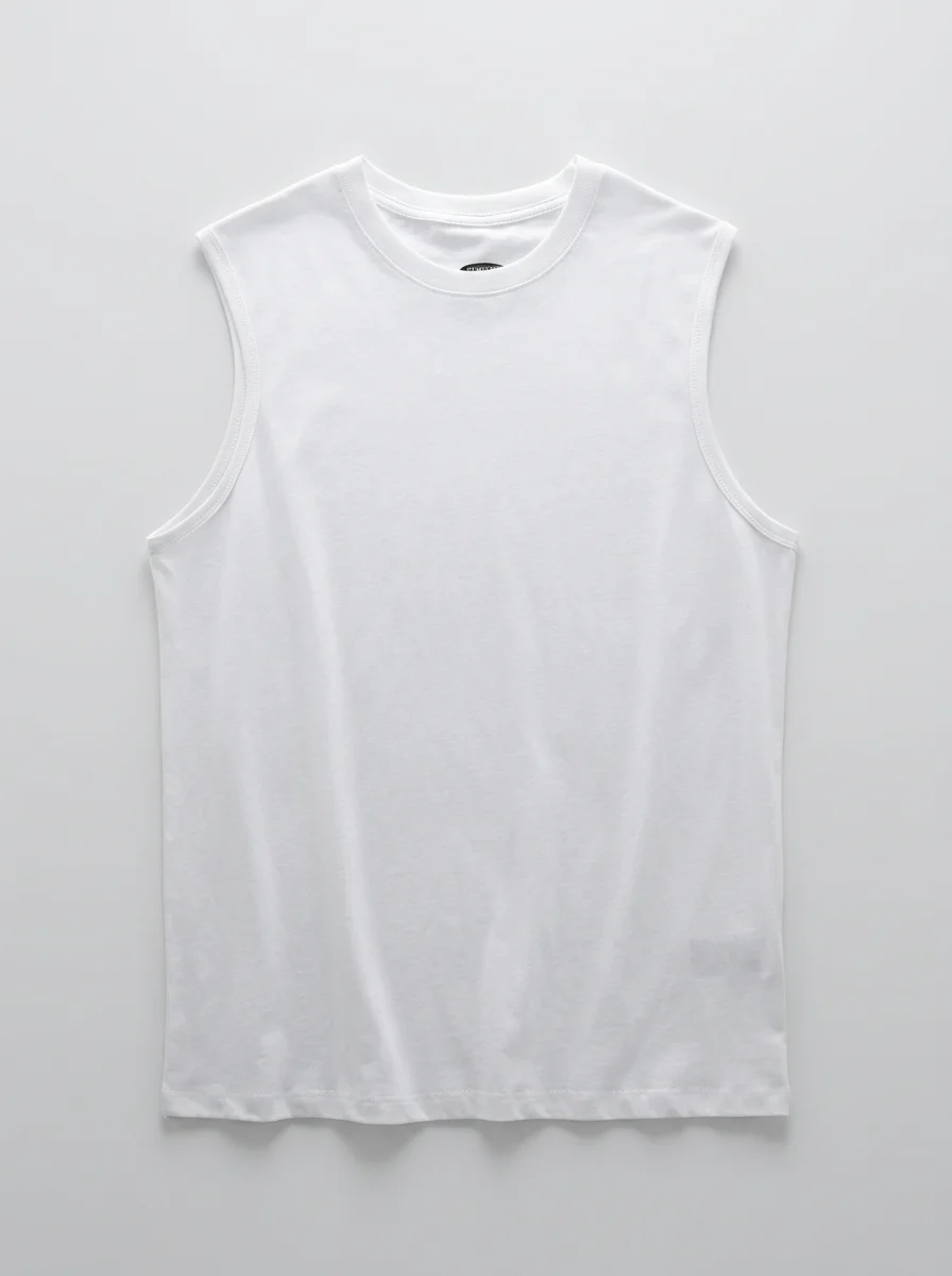 T shirt sans manche coton fitness décontracté unisexe - Vue 6 - T shirt sans manche
