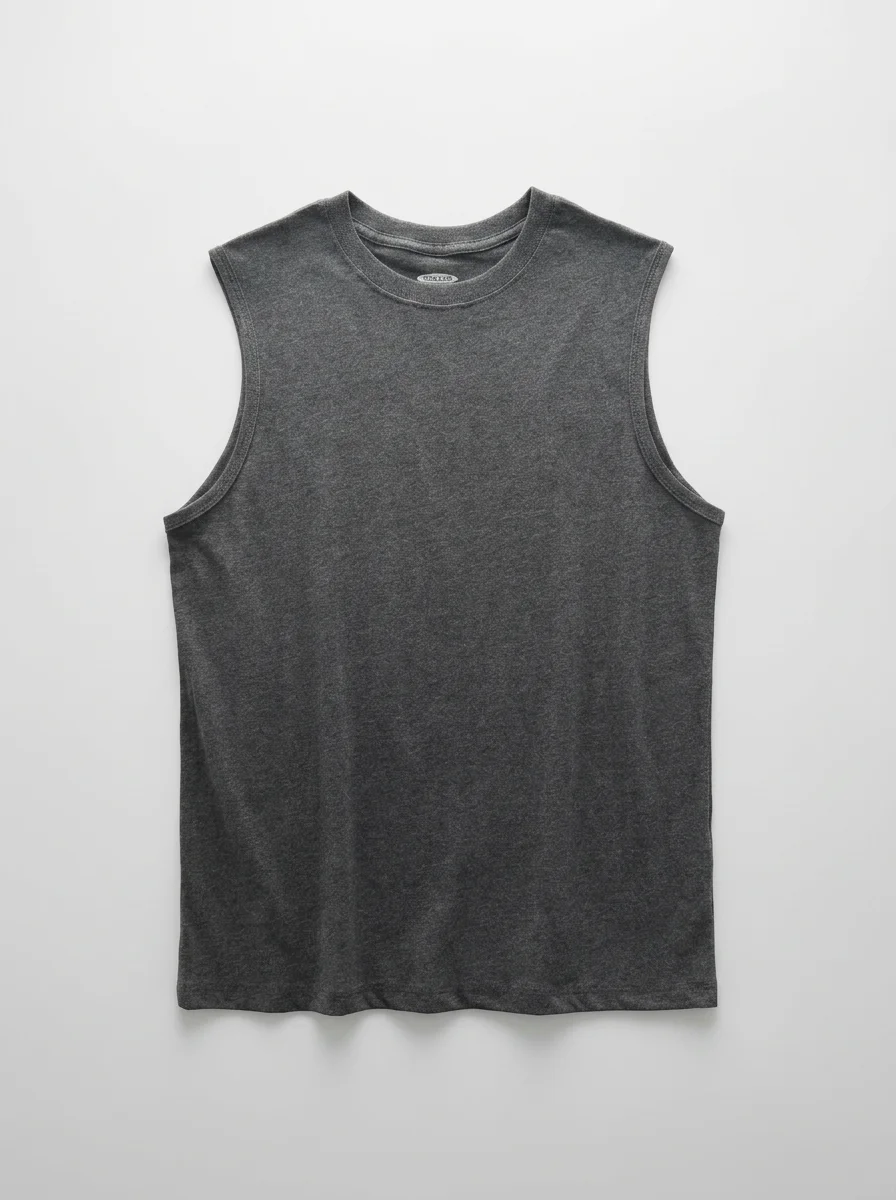 T shirt sans manche coton fitness décontracté unisexe - Vue 8 - T shirt sans manche
