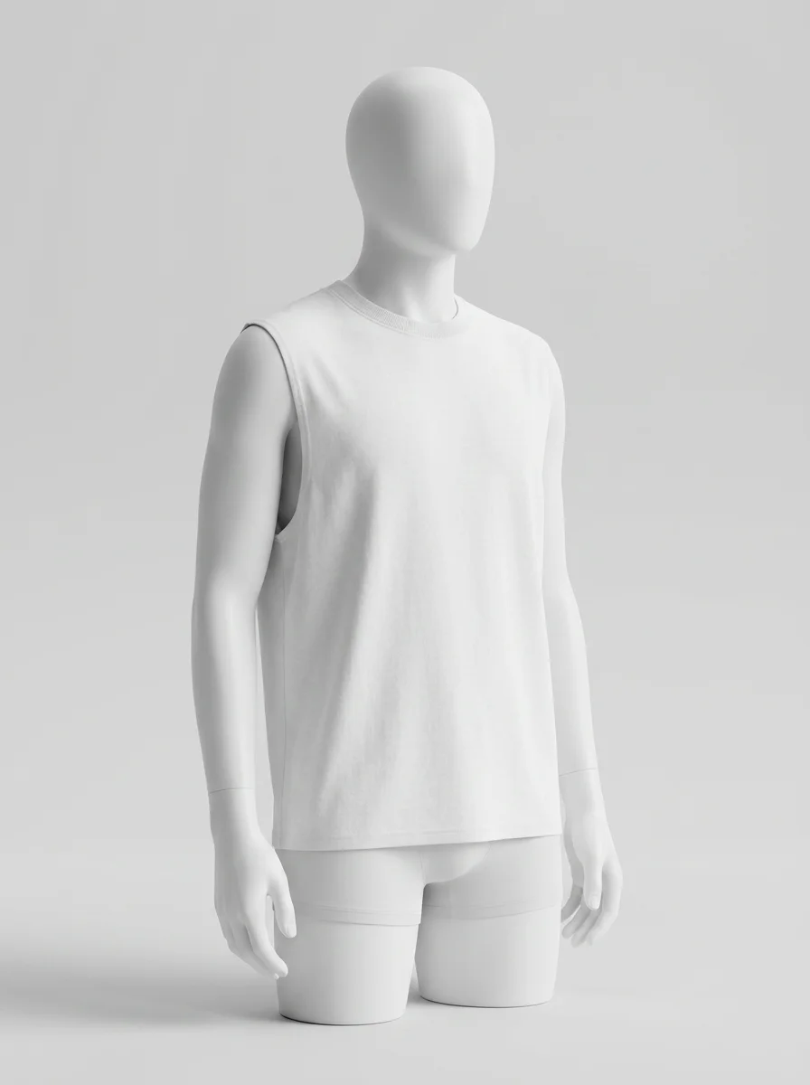 T shirt sans manche coton léger voyage décontracté homme - Vue 3 - T shirt sans manche