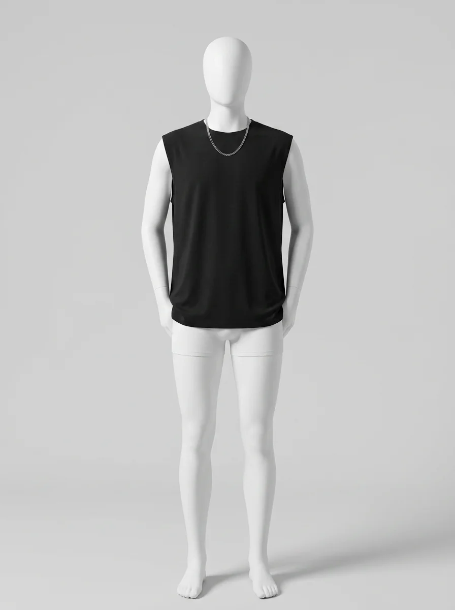 T shirt sans manche coton léger voyage décontracté homme - Vue 5 - T shirt sans manche