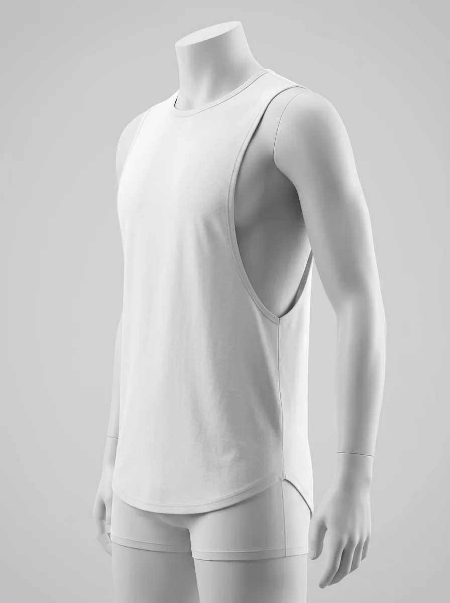 T shirt sans manche coton musculation performance homme - Vue 3 - T shirt sans manche