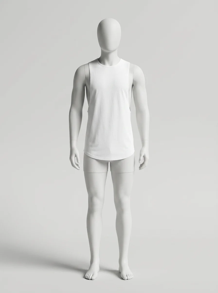 T shirt sans manche coton musculation performance homme - Vue 4 - T shirt sans manche