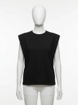 T shirt sans manche coton rétro ample femme - Vue 1 - T shirt sans manche
