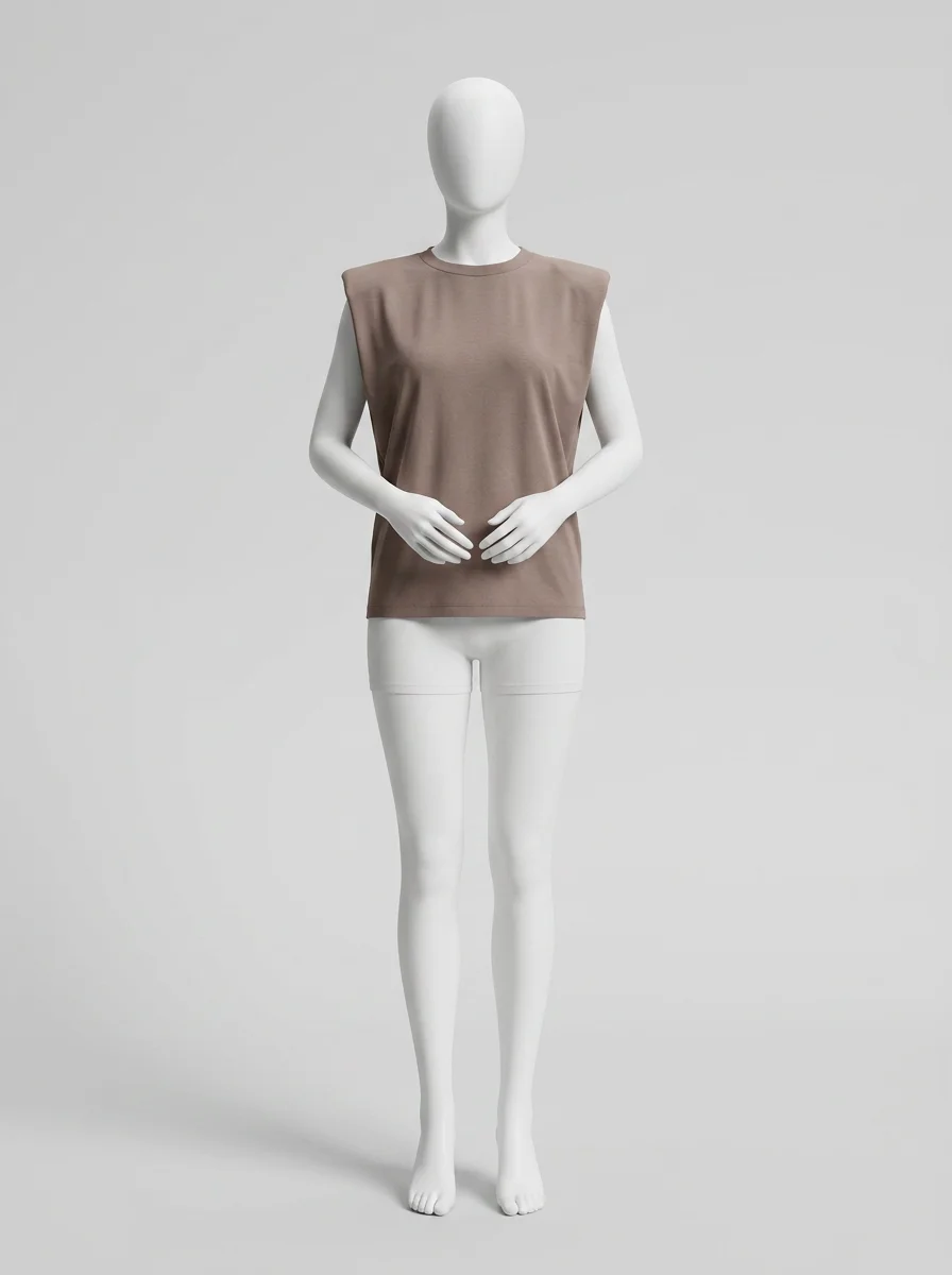 T shirt sans manche coton rétro ample femme - Vue 7 - T shirt sans manche