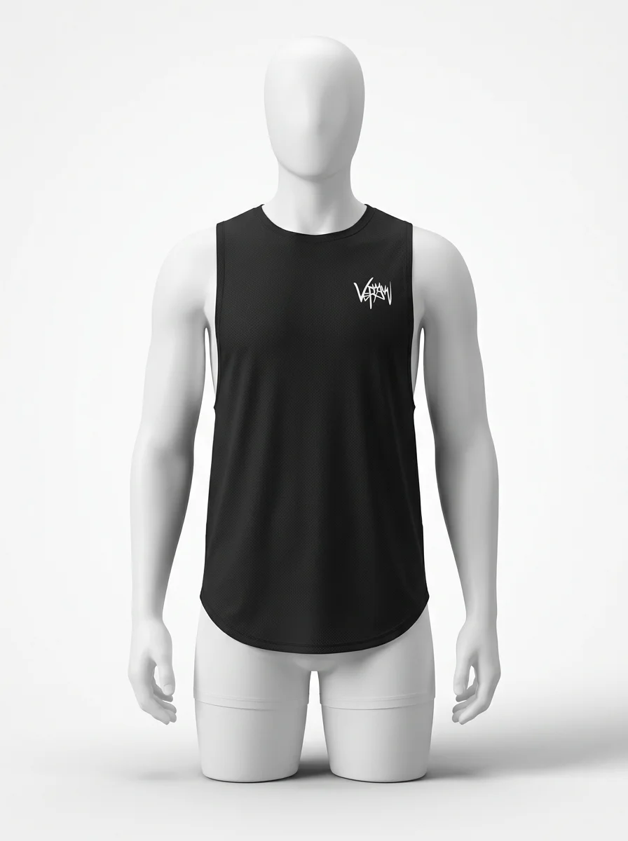 T shirt sans manche élastique musculation sport homme - Vue 1 - T shirt sans manche