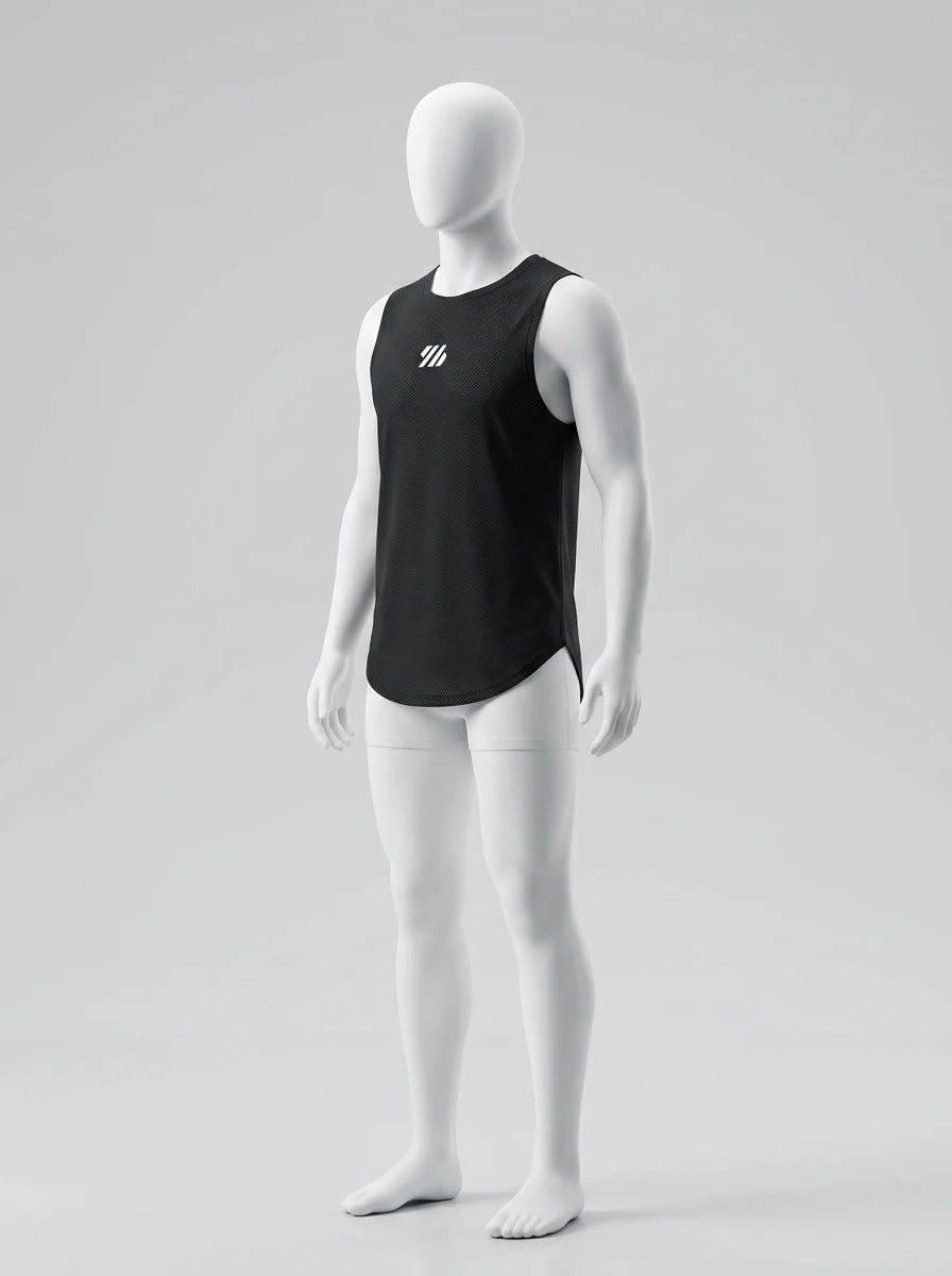 T shirt sans manche entraînement fitness maillé homme - Vue 1 - T shirt sans manche