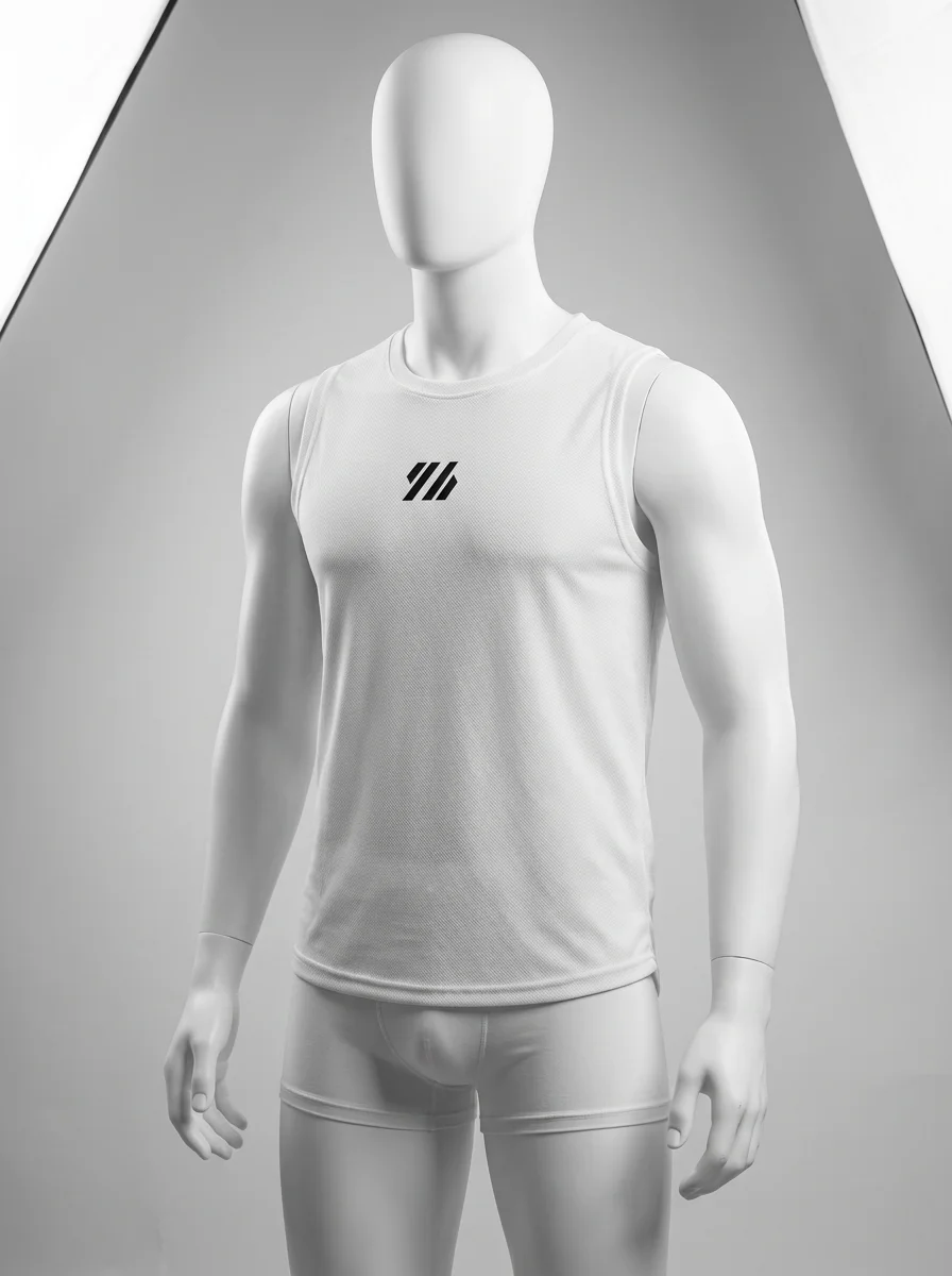 T shirt sans manche entraînement fitness maillé homme - Vue 4 - T shirt sans manche