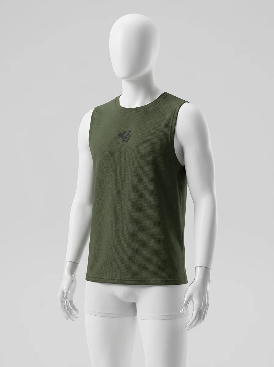 T shirt sans manche entraînement fitness maillé homme - Vue 6 - T shirt sans manche
