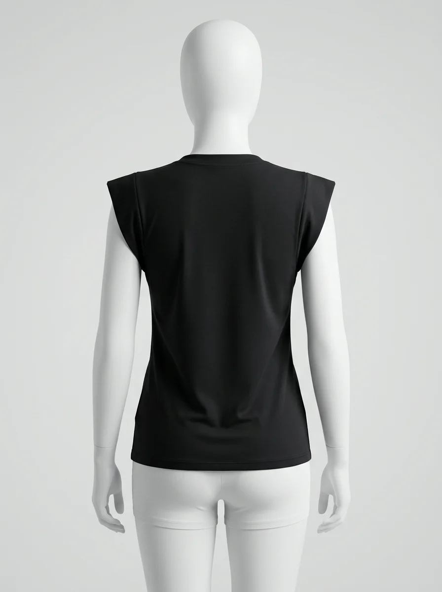 T shirt sans manche extensible quotidien femme polyvalent - Vue 2 - T shirt sans manche