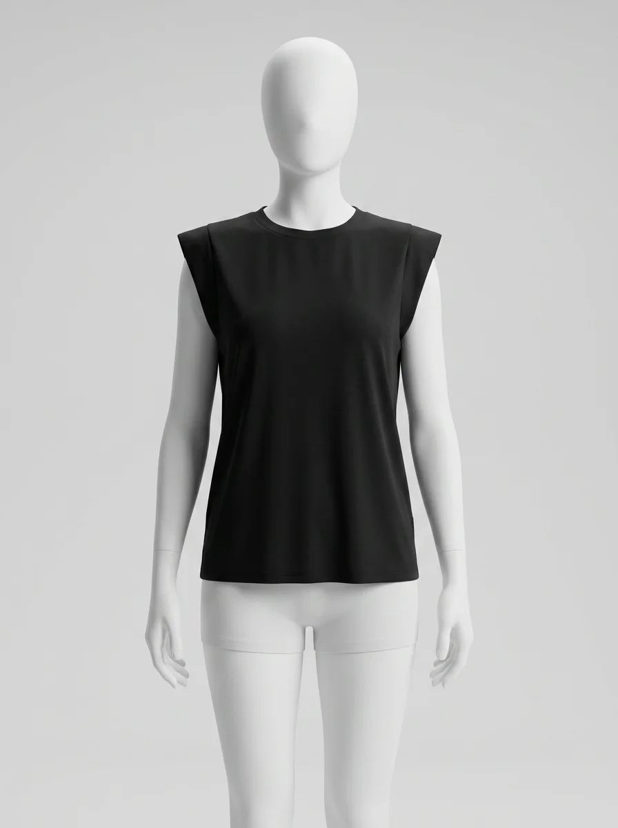 T shirt sans manche extensible quotidien femme polyvalent - Vue 4 - T shirt sans manche