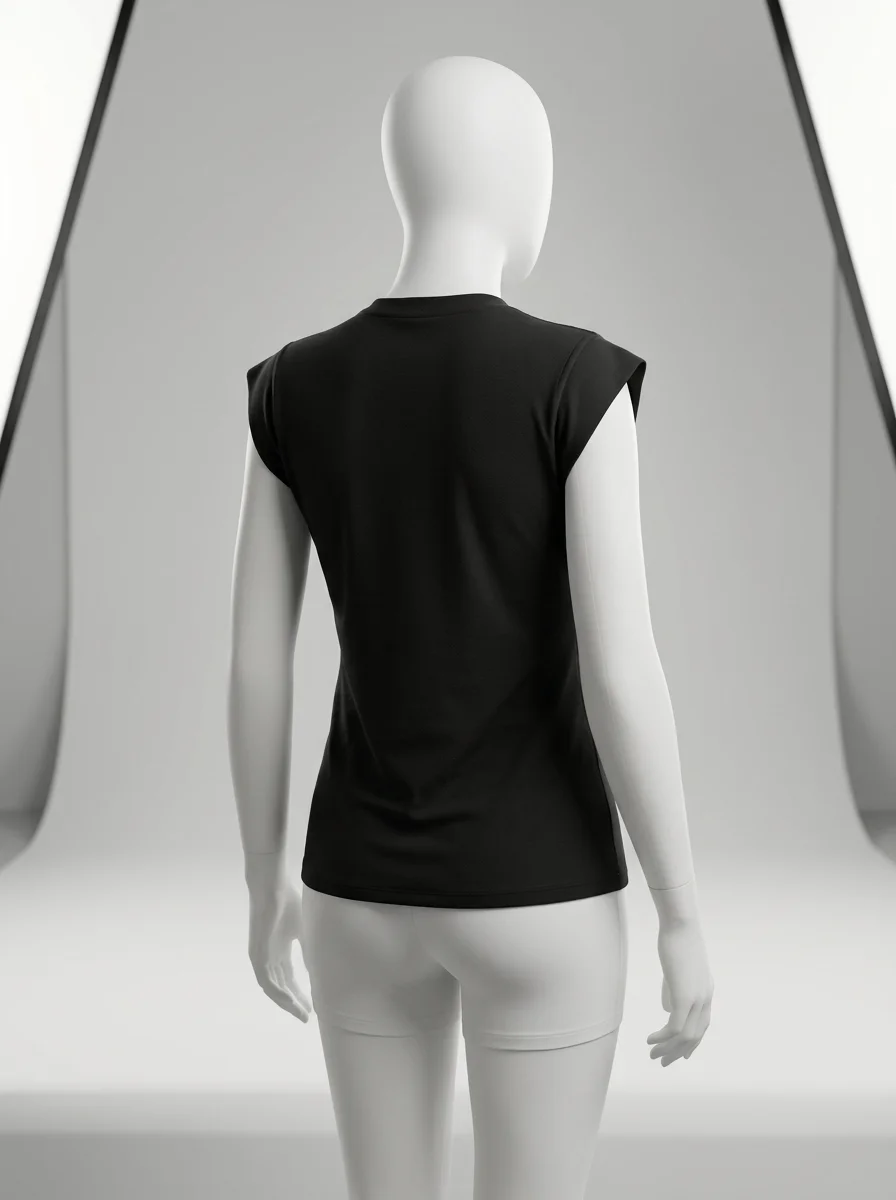 T shirt sans manche extensible quotidien femme polyvalent - Vue 5 - T shirt sans manche