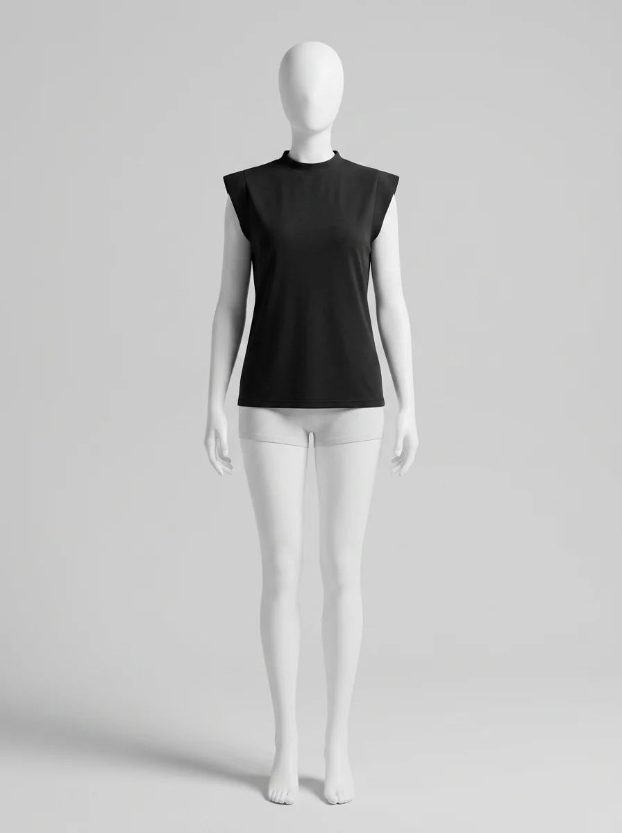 T shirt sans manche extensible quotidien femme polyvalent - Vue 6 - T shirt sans manche