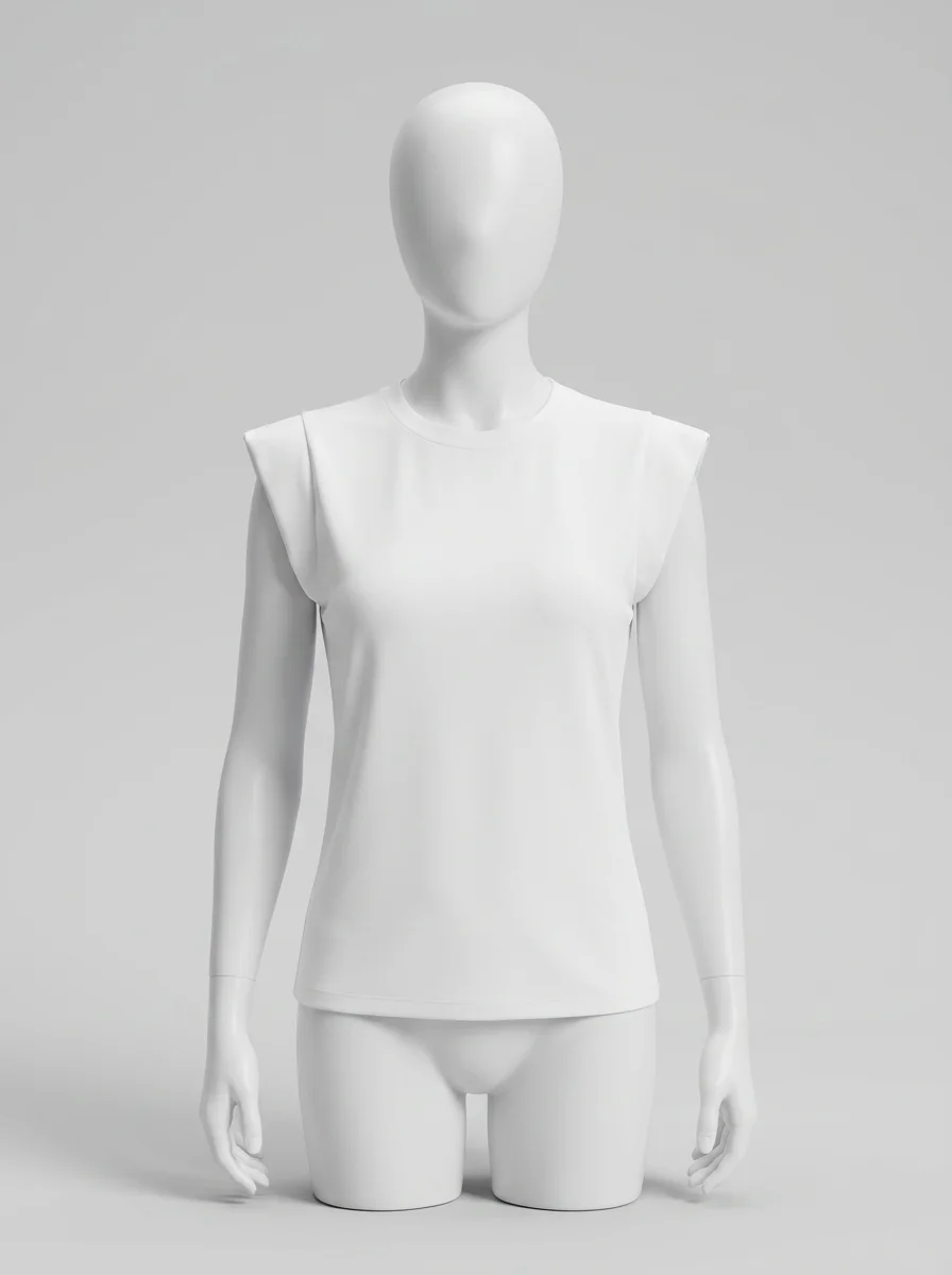 T shirt sans manche extensible quotidien femme polyvalent - Vue 7 - T shirt sans manche