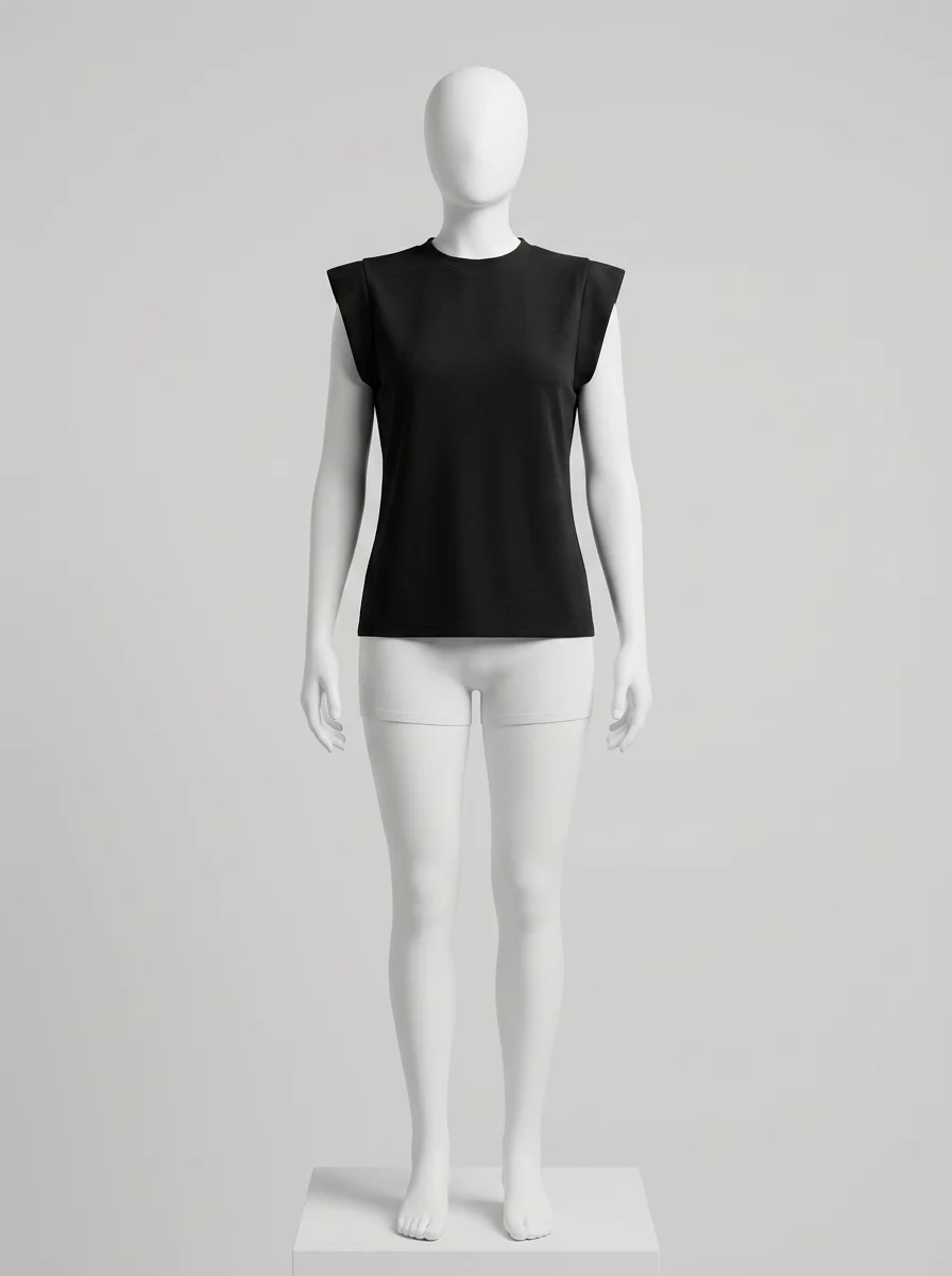 T shirt sans manche extensible quotidien femme polyvalent - Vue 9 - T shirt sans manche