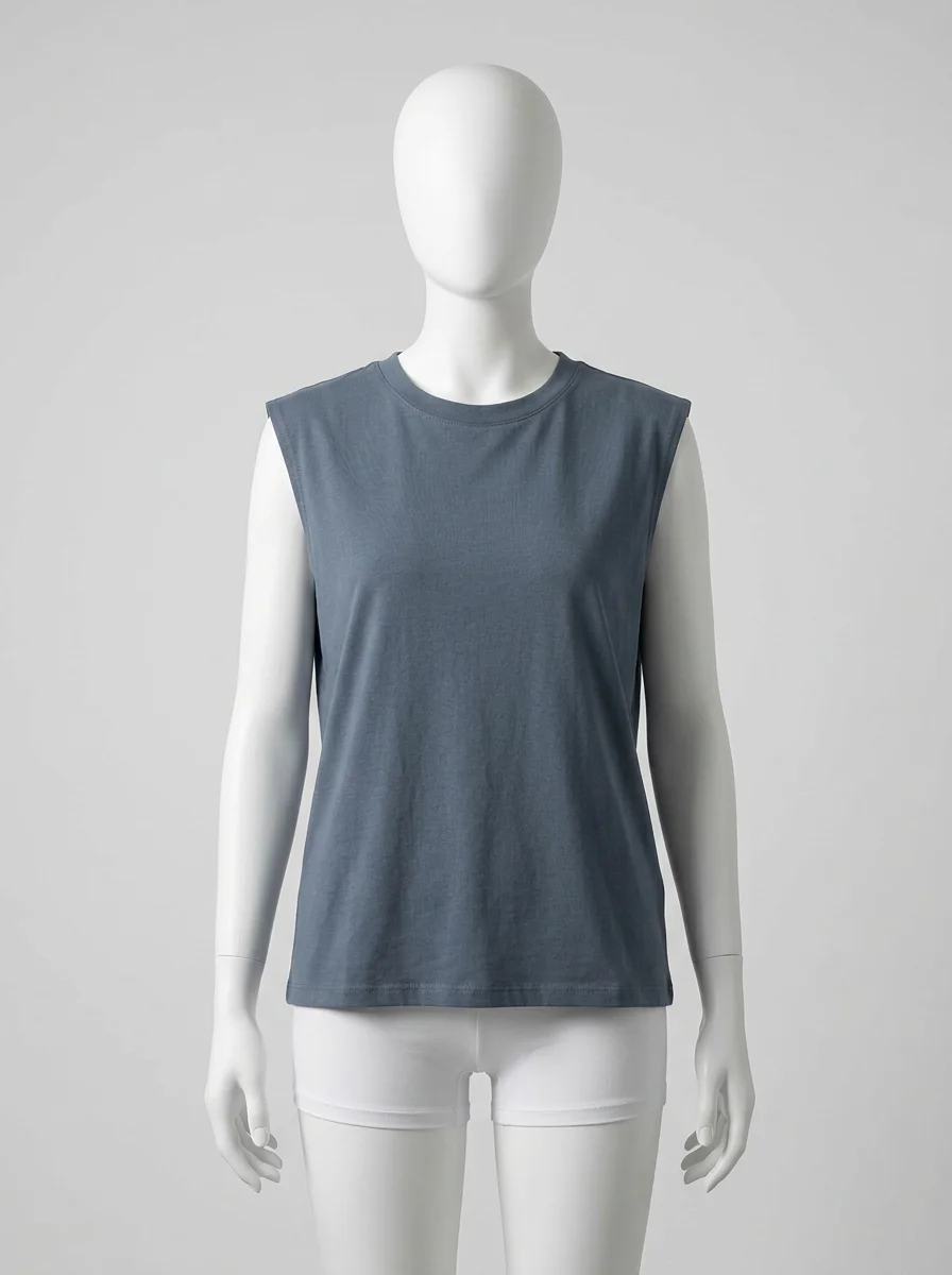 T shirt sans manche fluide extensible quotidien femme - Vue 13 - T shirt sans manche