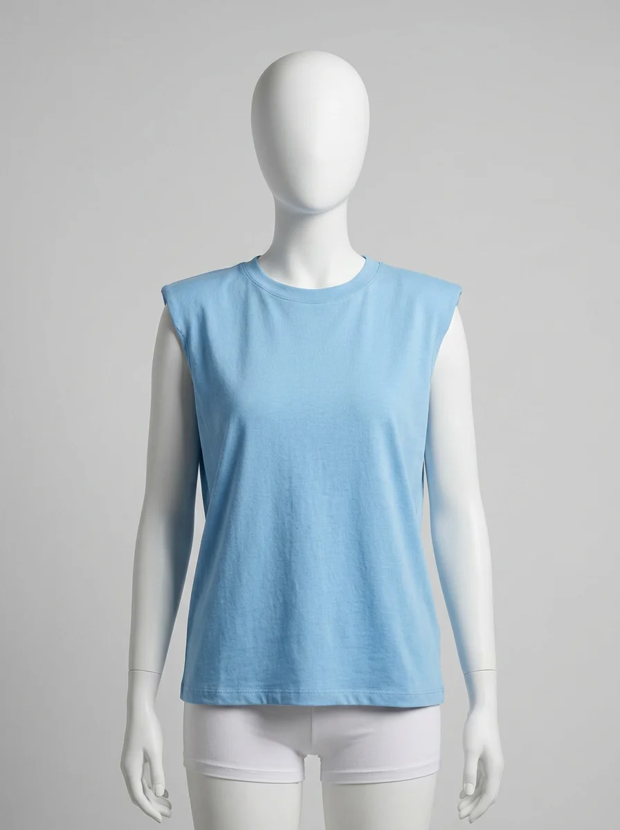 T shirt sans manche fluide extensible quotidien femme - Vue 16 - T shirt sans manche