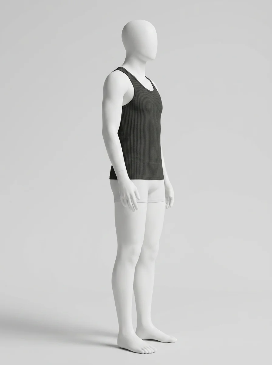 T shirt sans manche grande taille homme sport slim - Vue 3 - T shirt sans manche