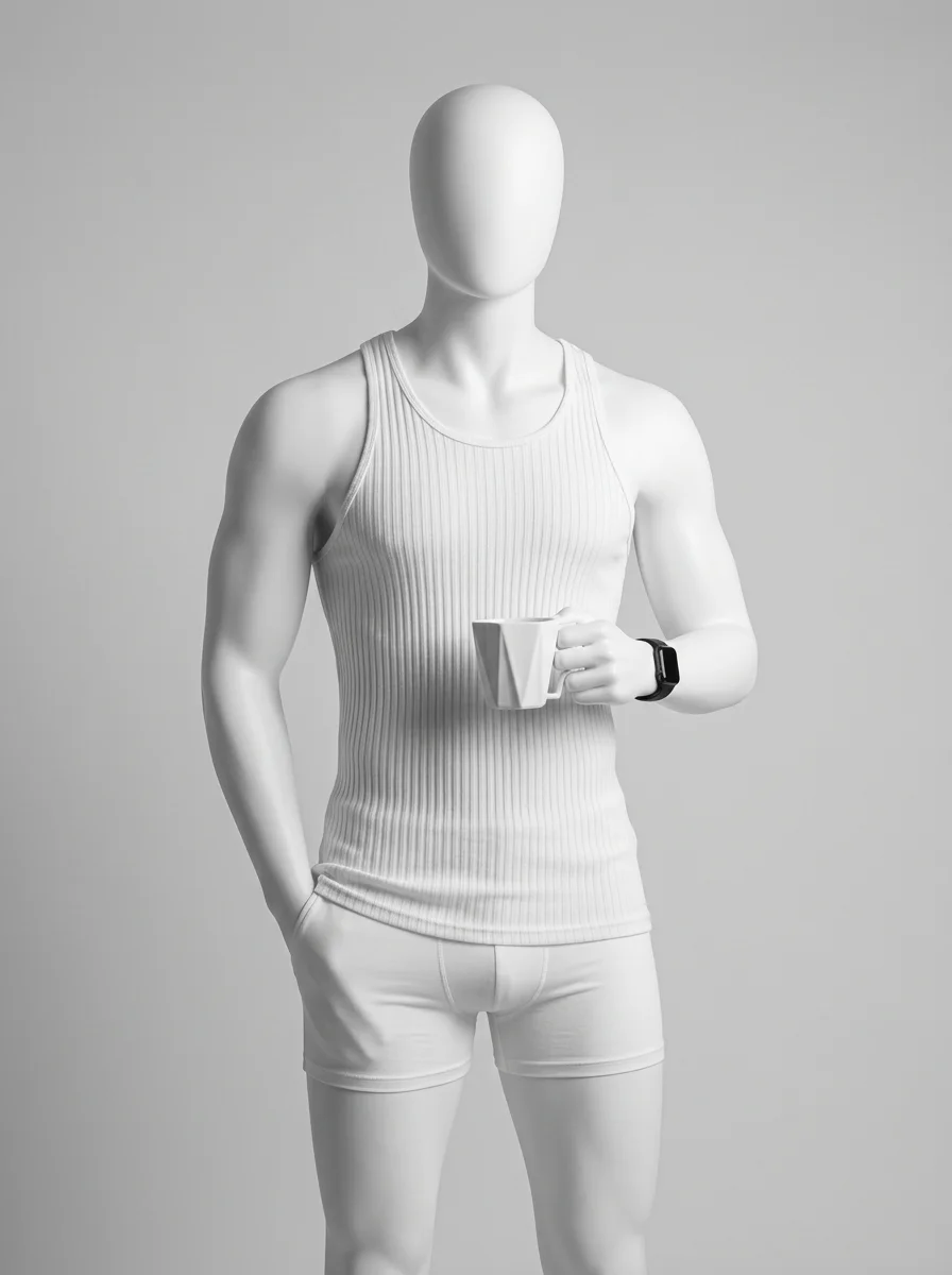 T shirt sans manche grande taille homme sport slim - Vue 9 - T shirt sans manche