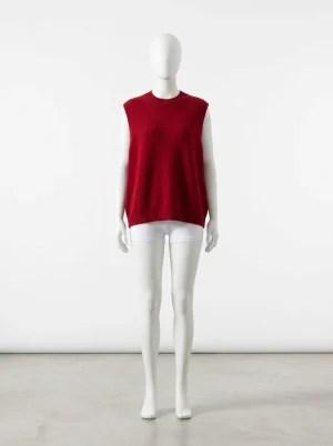 T shirt sans manche laine pure ample élégant femme - Vue 1 - T shirt sans manche