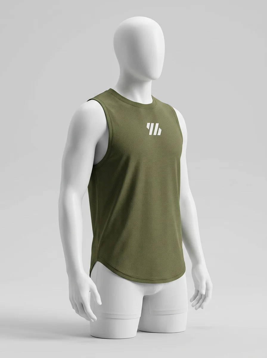 T shirt sans manche maille respirante fitness homme running - Vue 2 - T shirt sans manche