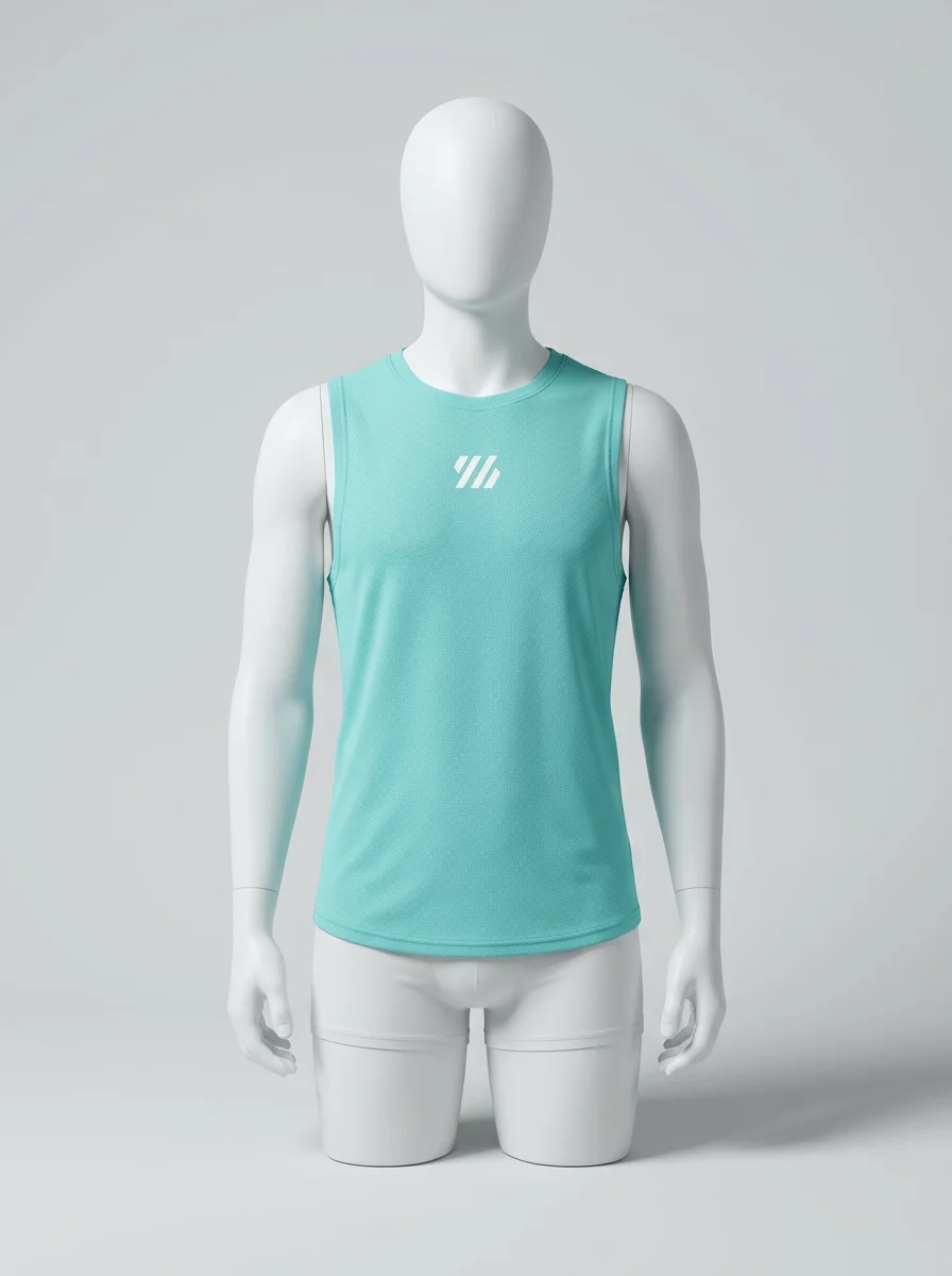 T shirt sans manche maille respirante fitness homme running - Vue 4 - T shirt sans manche