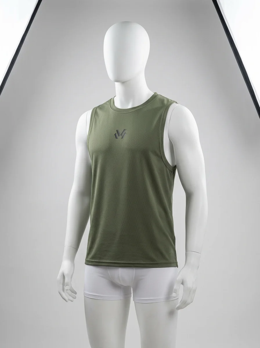 T shirt sans manche maille respirante fitness homme running - Vue 5 - T shirt sans manche