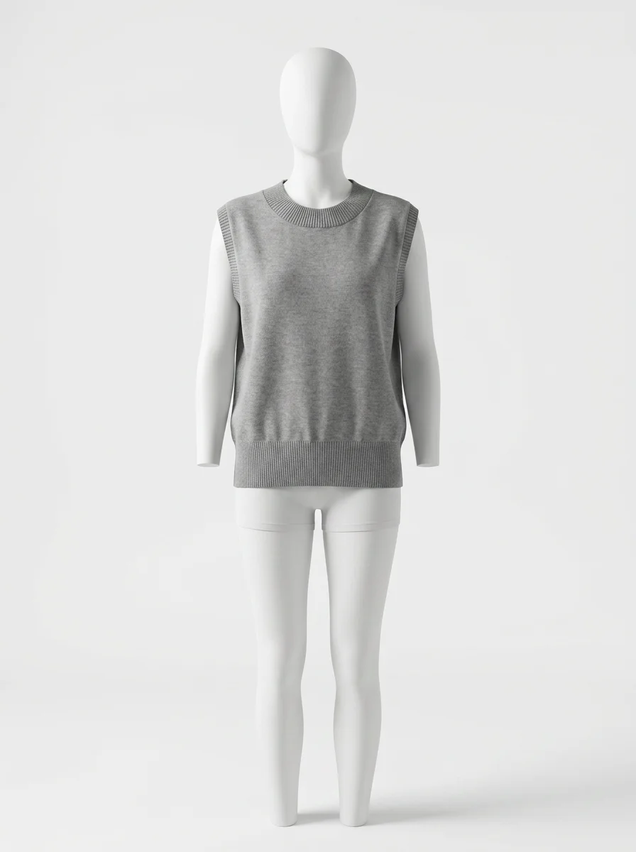 T shirt sans manche maille viscose ample femme chic - Vue 1 - T shirt sans manche