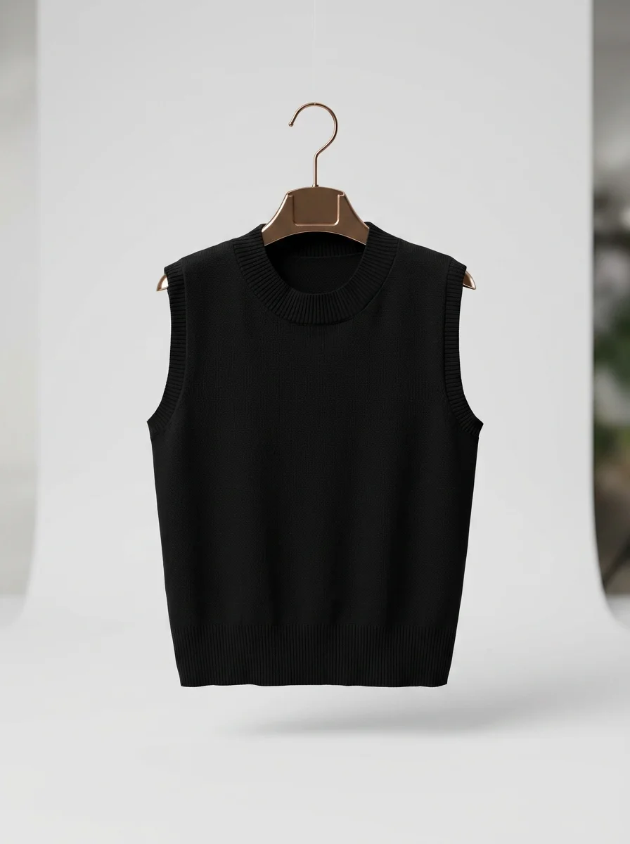 T shirt sans manche maille viscose ample femme chic - Vue 10 - T shirt sans manche