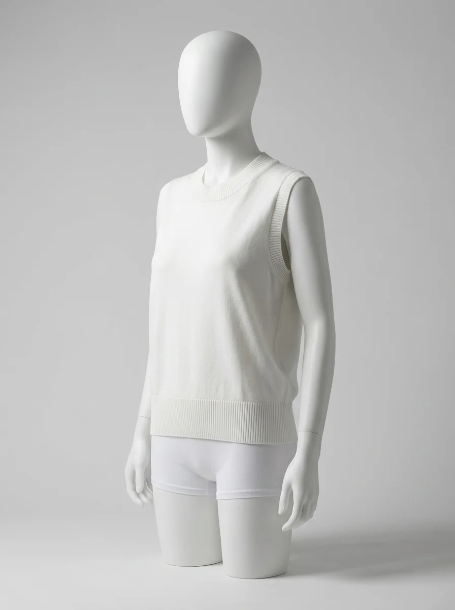 T shirt sans manche maille viscose ample femme chic - Vue 2 - T shirt sans manche