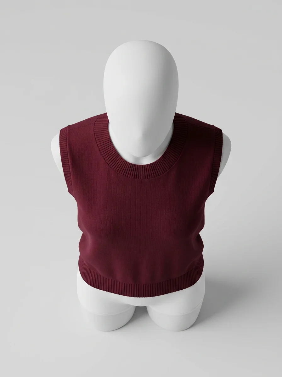 T shirt sans manche maille viscose ample femme chic - Vue 3 - T shirt sans manche