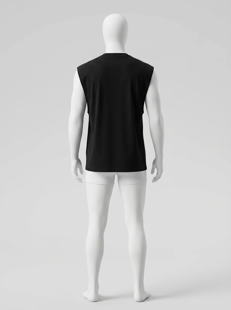 T shirt sans manche musculation homme ample fitness - Vue 2 - T shirt sans manche